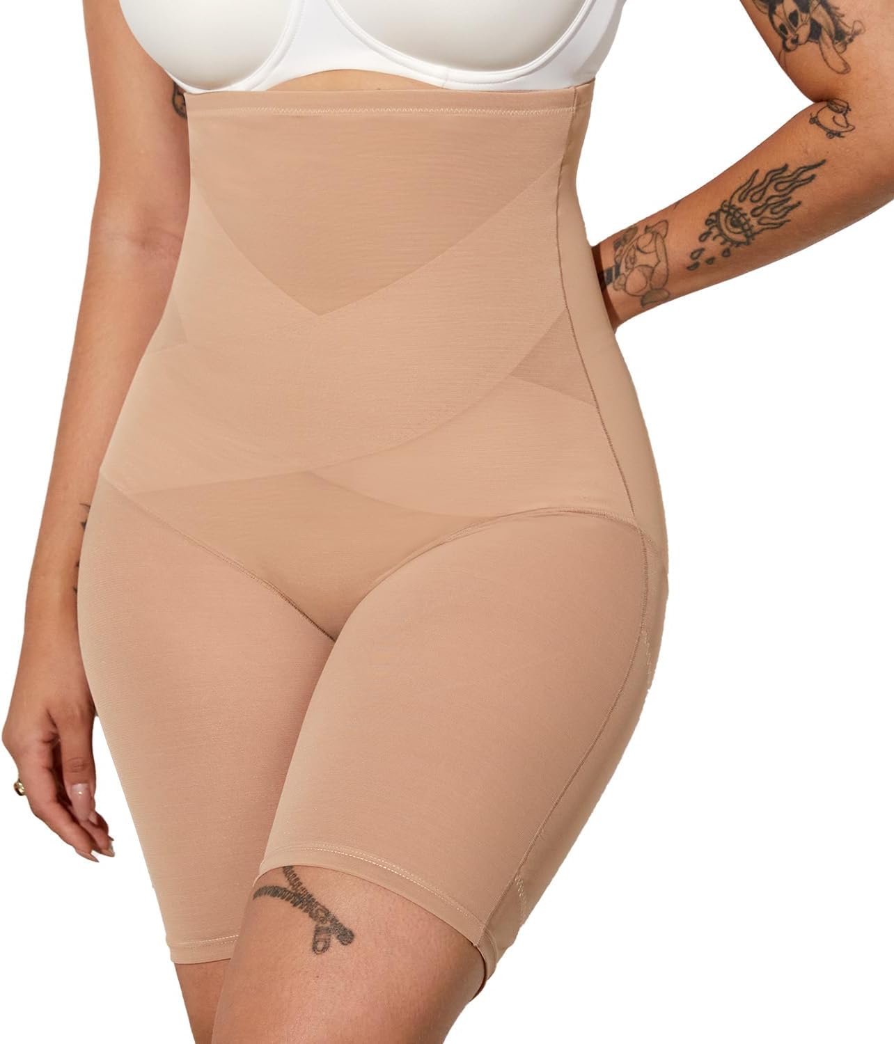 MOVWIN Tummy Control Shapewear for Women High Waisted Butt Lifting Panties Thigh Slimmer Body Shaper Shorts - Image 6