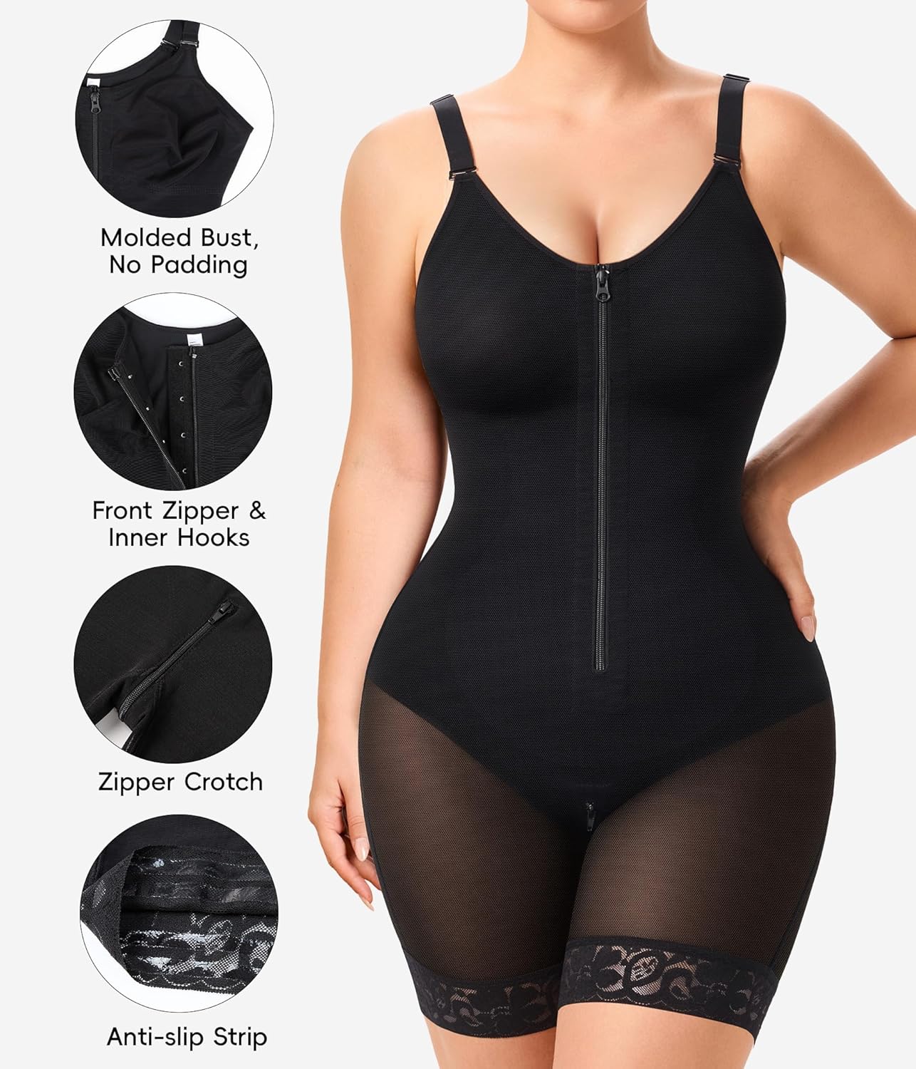 REYEOGO Shapewear for Women - Fajas Colombianas Moldeadoras Waist Trainer for Women Tummy Control