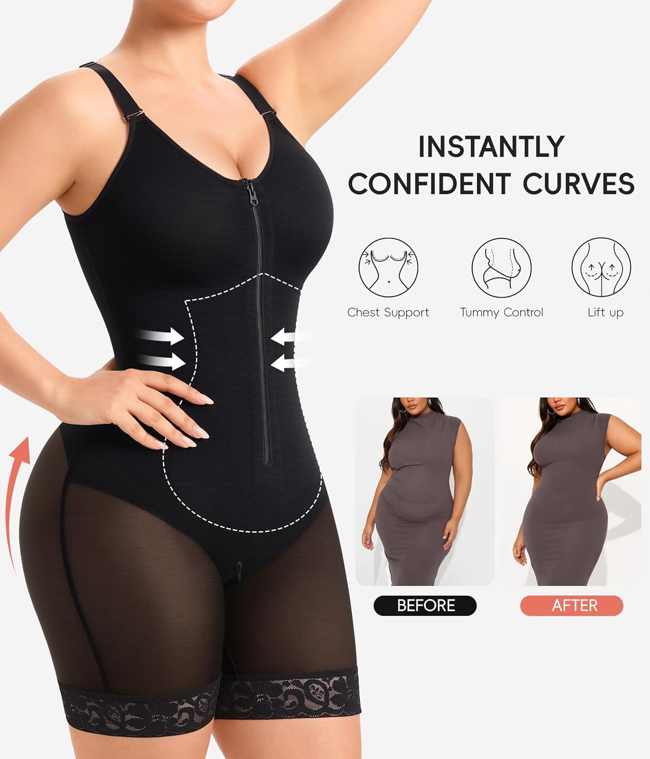 Alternative view of REYEOGO Shapewear for Women - Fajas Colombianas Moldeadoras Waist Trainer for Women Tummy Control
