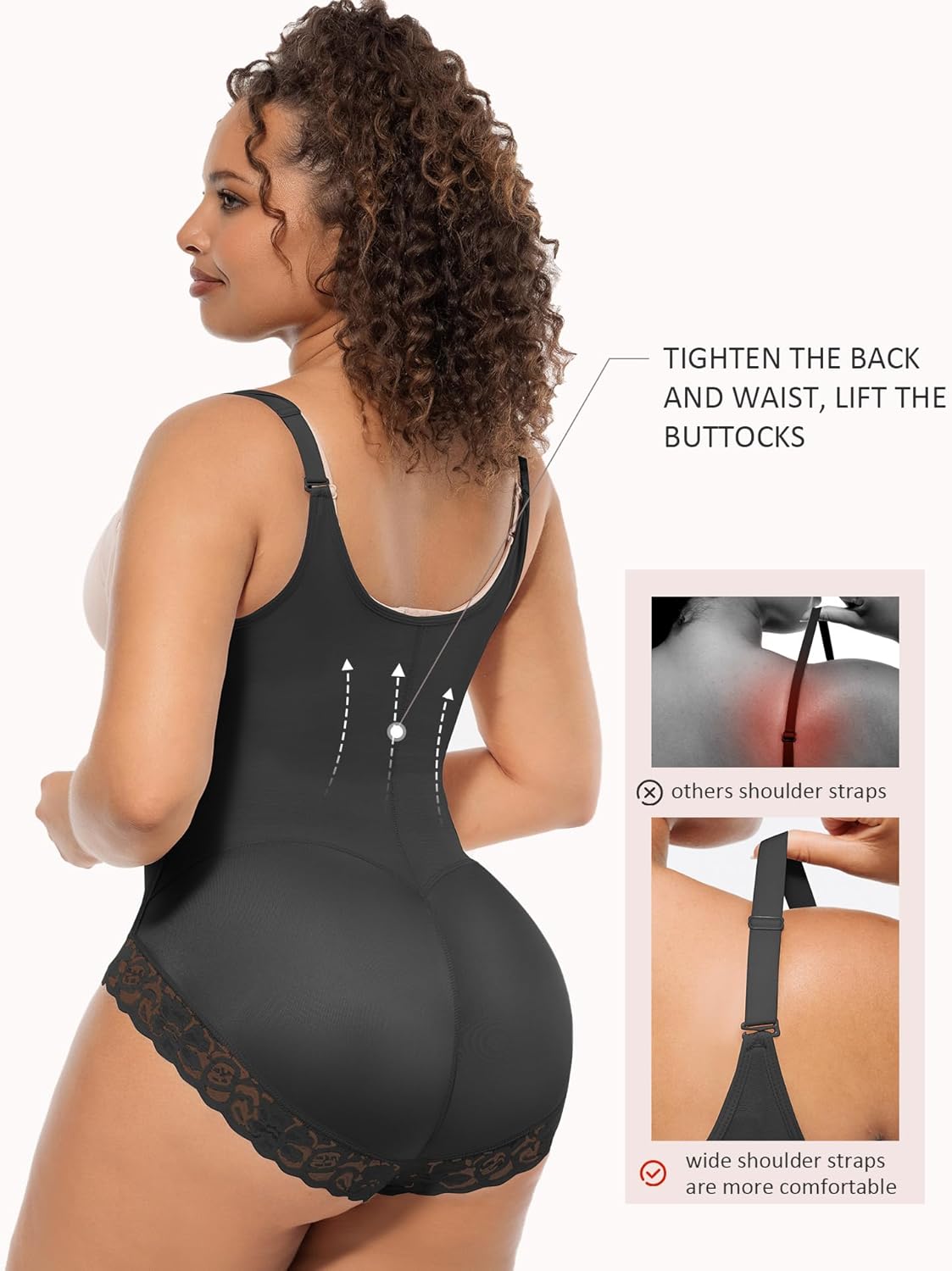 FeelinGirl Women's Faja Body Shaper Postpartum Fajas Colombianas Shapewear Tummy Control Body Shaper Butt Lift Bodysuit