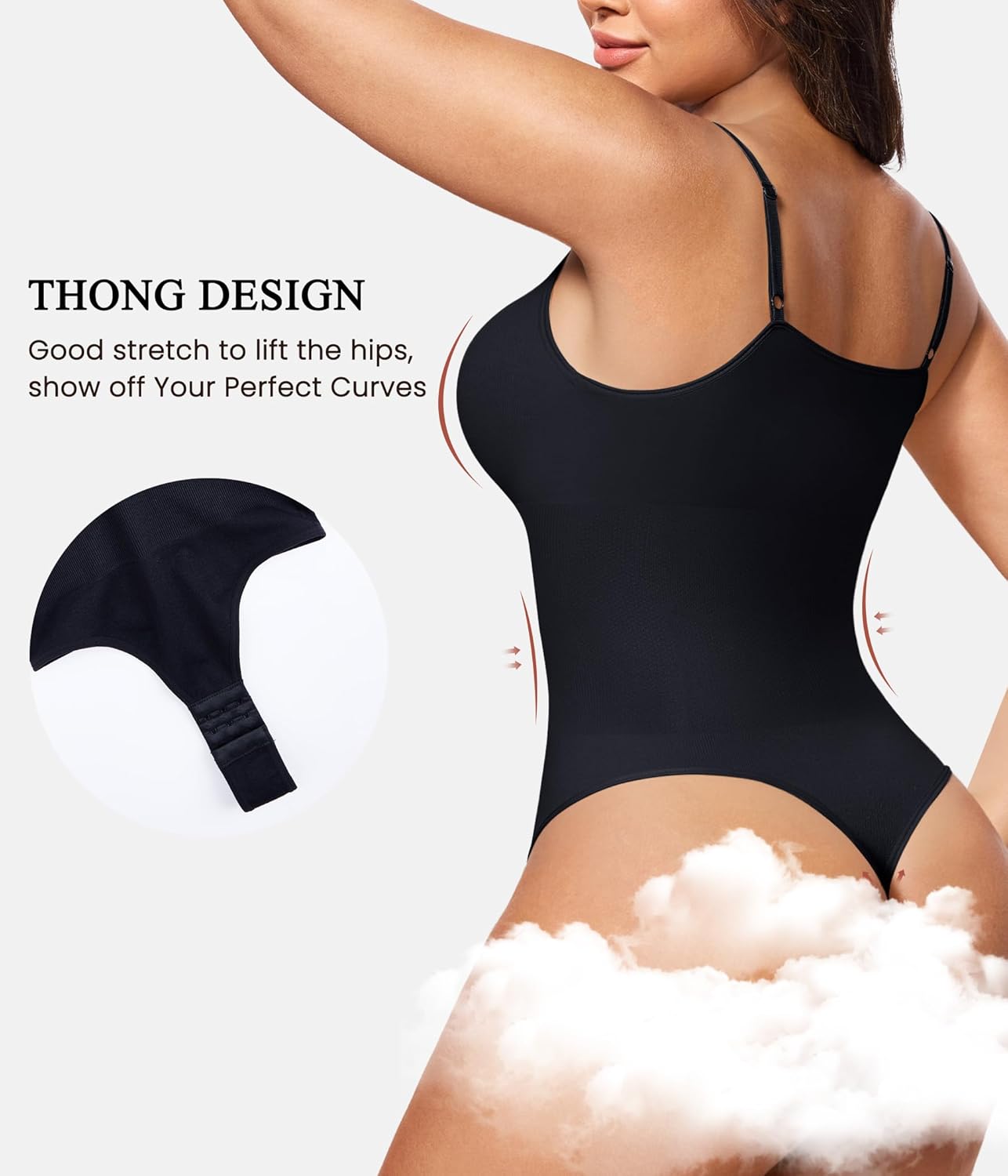 KUMAYES Women's Shapewear Body Shaper for Tummy Control Seamless Waist Trainer Thong Body Suits Tank Top