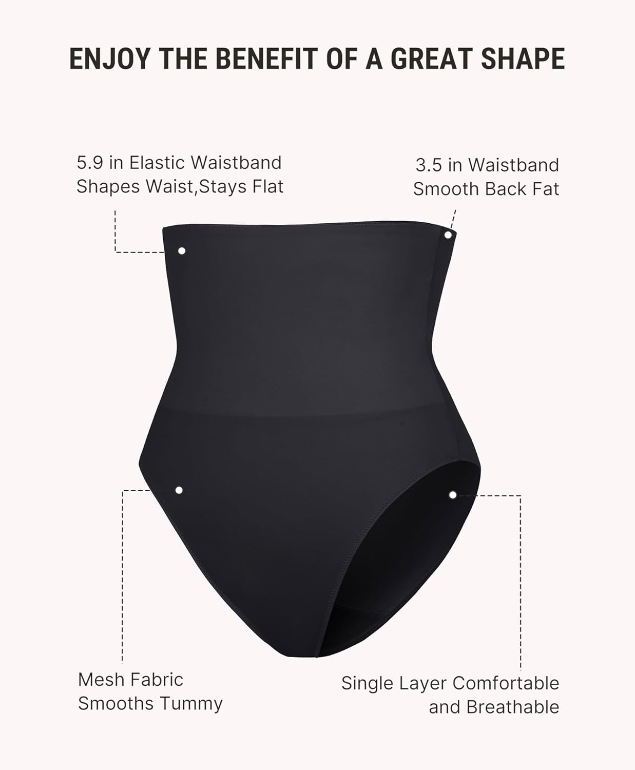 Alternative view of FeelinGirl Shapewear Tummy Control Underwear Girdle for Women Fajas Colombianas Butt Lifting Panties Moldeadoras