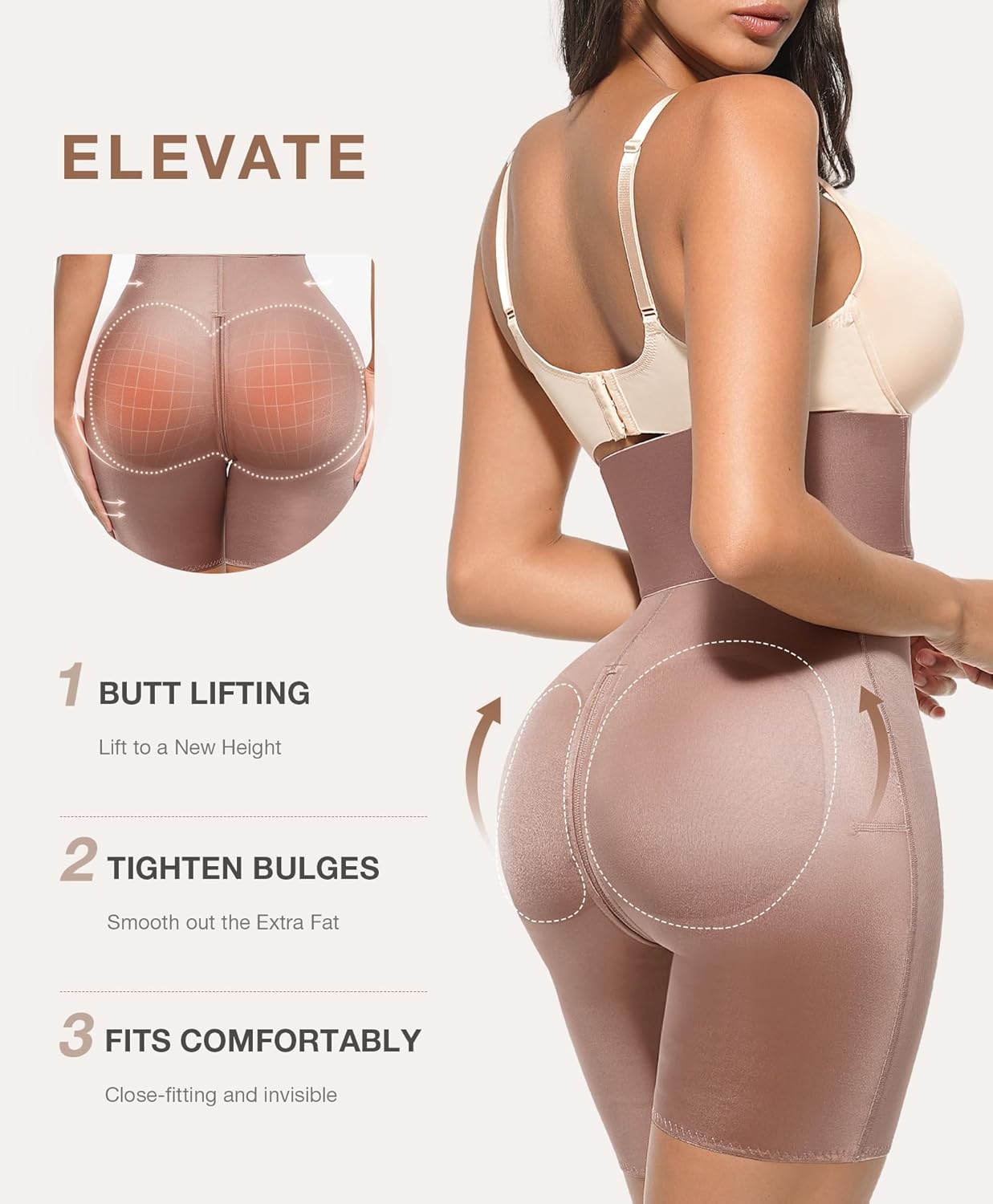 Alternative view of Lover-Beauty Tummy Control Shapewear for Women Butt and Hip Enhancer Shapewear with Zipper Crotch Slimmer Womens Faja Shorts