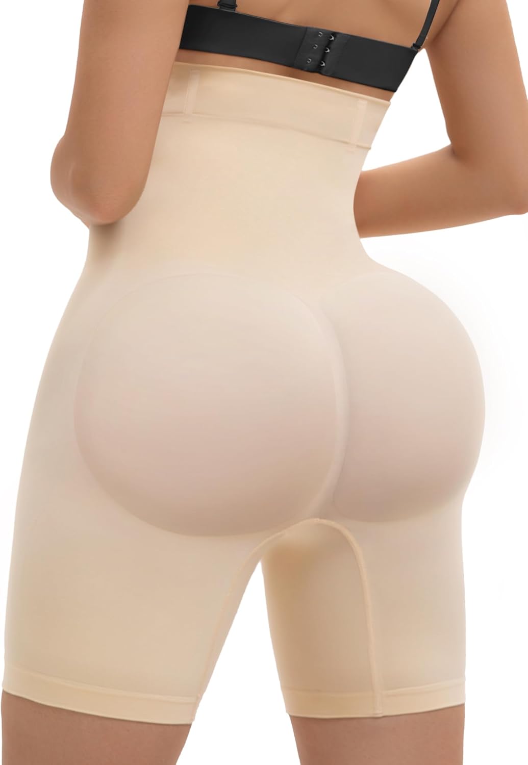 SHAPERX High-Waisted Tummy Control Shapewear for Women Seamless Zip-Up Easy-On Body Shaper Shorts Slimming Fit Underwear