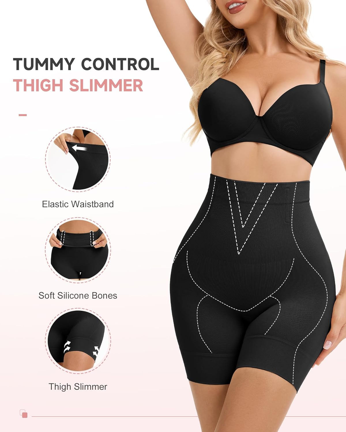 Alternative view of FVACPJ Shapewear Tummy Control Shorts - High Waisted Shapewear Underwear Body Shaper Butt Lifting Shorts Under Dresses