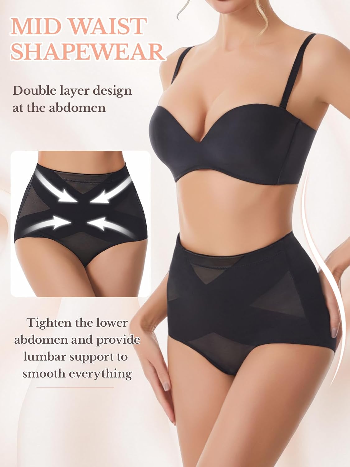 Alternative view of Fanguilar Tummy Control Shapewear for Women Body Shaper Panties Seamless Shapewear Compression Underwear Panty Girdle