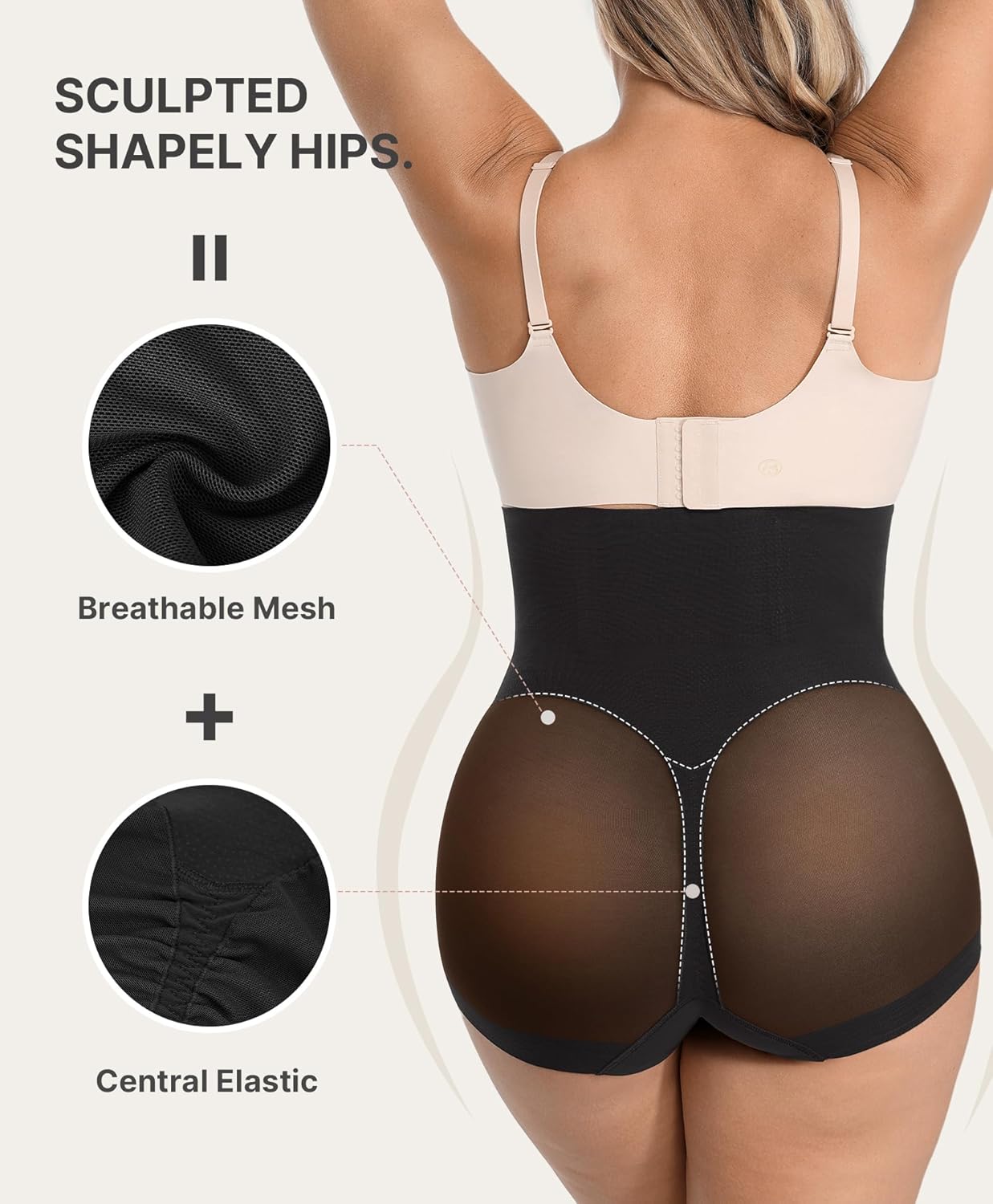 SHAPELLX Tummy Control Shapewear for Women High Waisted Body Shaper Underwear Compression Panty Invisible Girdle