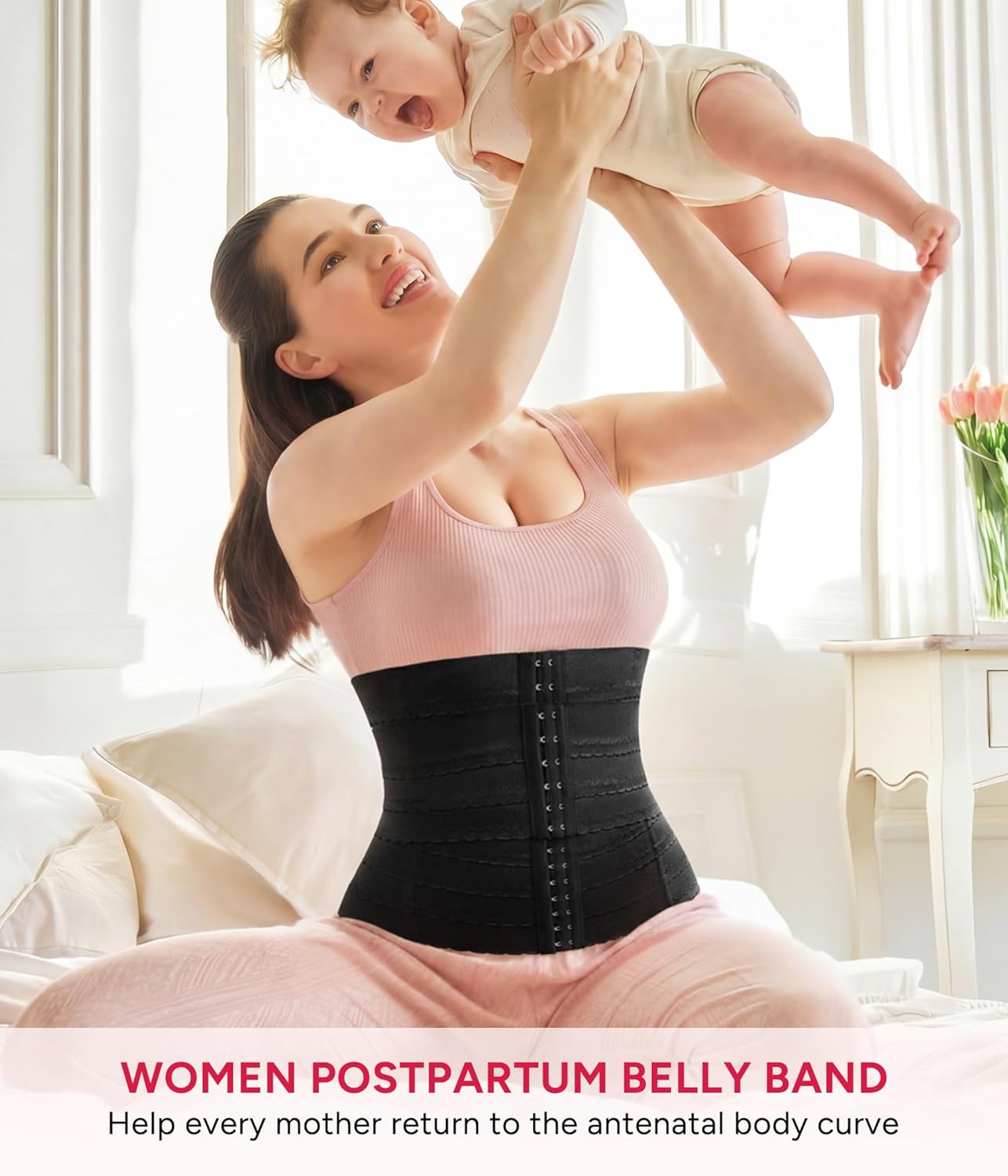 Alternative view of Gotoly Waist Trainer for Women Corset Shapewear Tummy Control Faja Body Shaper Postpartum Segmented Waist Cincher