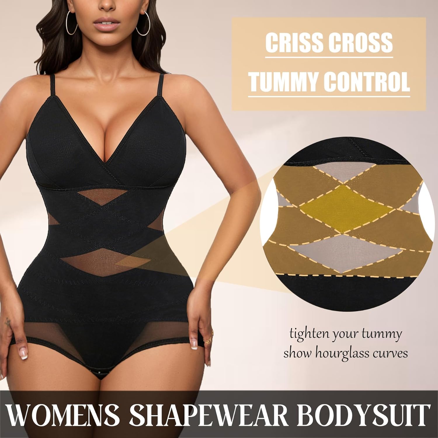 Alternative view of Avidlove Shapewear Bodysuit for Women Body Shaper Tummy Control Shapewear Plus Size Body Suits with Snap Crotch