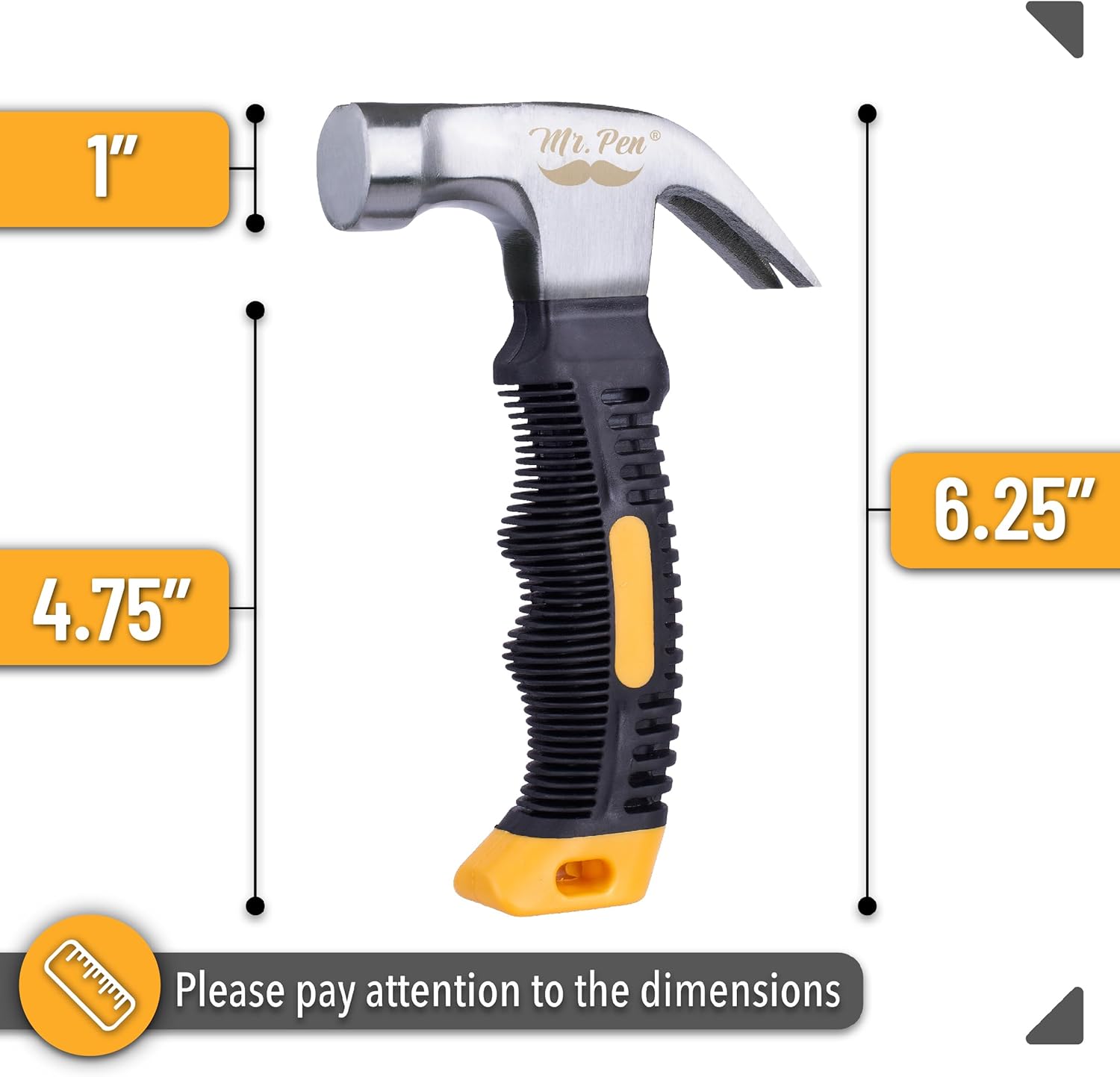 Alternative view of Mr. Pen- 8oz Small Magnetic Claw Nail Hammer for Women