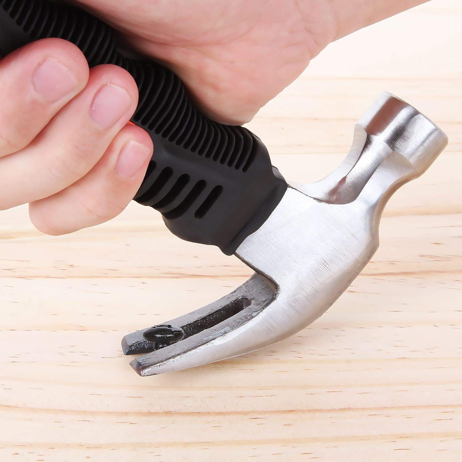 Alternative view of 8 OZ Stubby Claw Hammer, 4 Pack Small Claw Hammer Mini Stubby Hammers with Soft Rubber Handle for Home Repair, DIY, Building, Woodwork, Household Work and Outdoor Camping