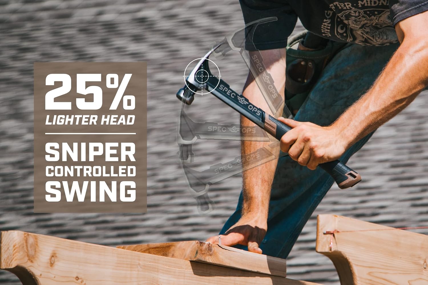 Alternative view of Spec Ops Tools Framing Hammer, 22 oz, Rip Claw, Smooth Face, Shock-Absorbing Grip, 3% Donated to Veterans