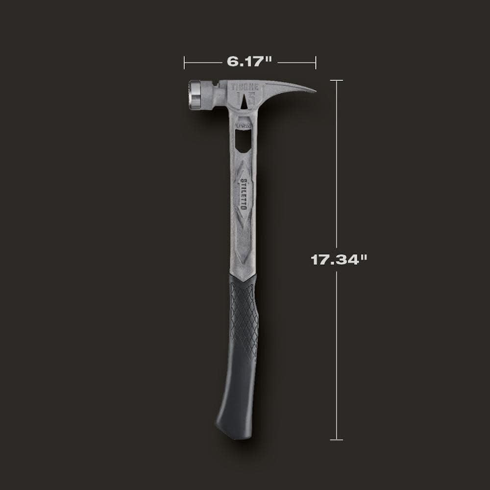 Alternative view of Stiletto TIB15MC 15 oz. Titanium TiBone Hammer Milled Face with Curved Handle