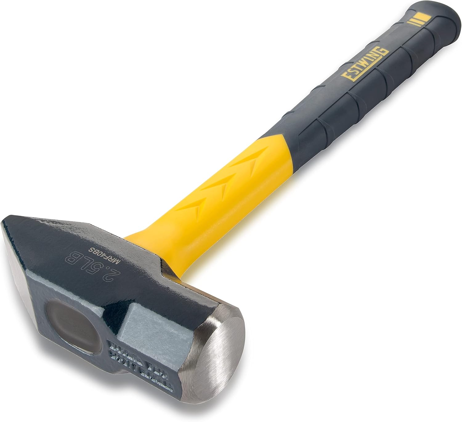 ESTWING Sure Strike Blacksmith's Hammer - 40 oz Metalworking Tool with Fiberglass Handle & No-Slip Cushion Grip - MRF40BS