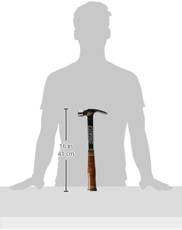 Alternative view of ESTWING Ultra Series Hammer - 19 oz Rip Claw Framing Hammer with Milled Face & Genuine Leather Grip - E19SM