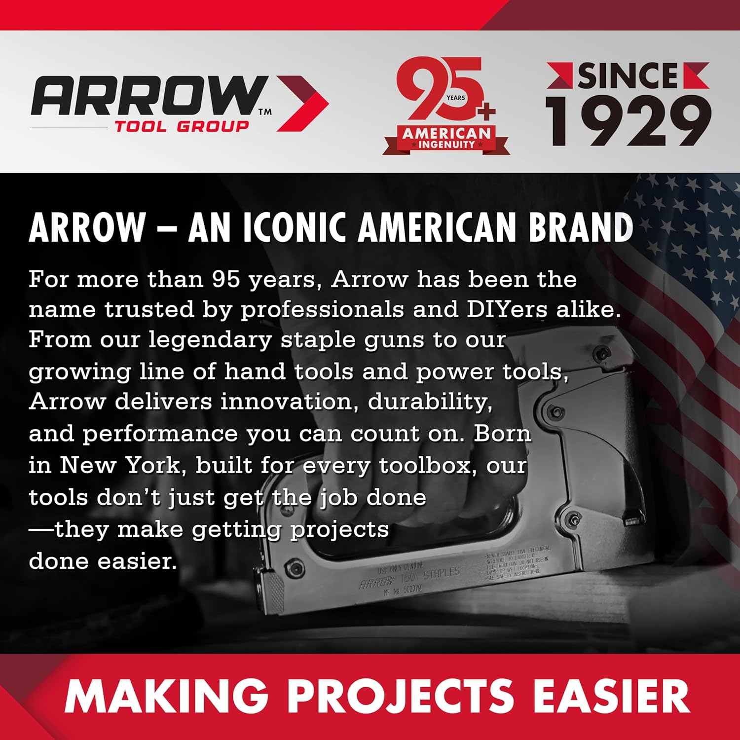 Alternative view of ARROW 16 oz Straight Claw Hammer, Rip Claw Hammer with Side Nail Puller, Milled Face & Shock Absorbing Grip, One-piece Forged Hammer