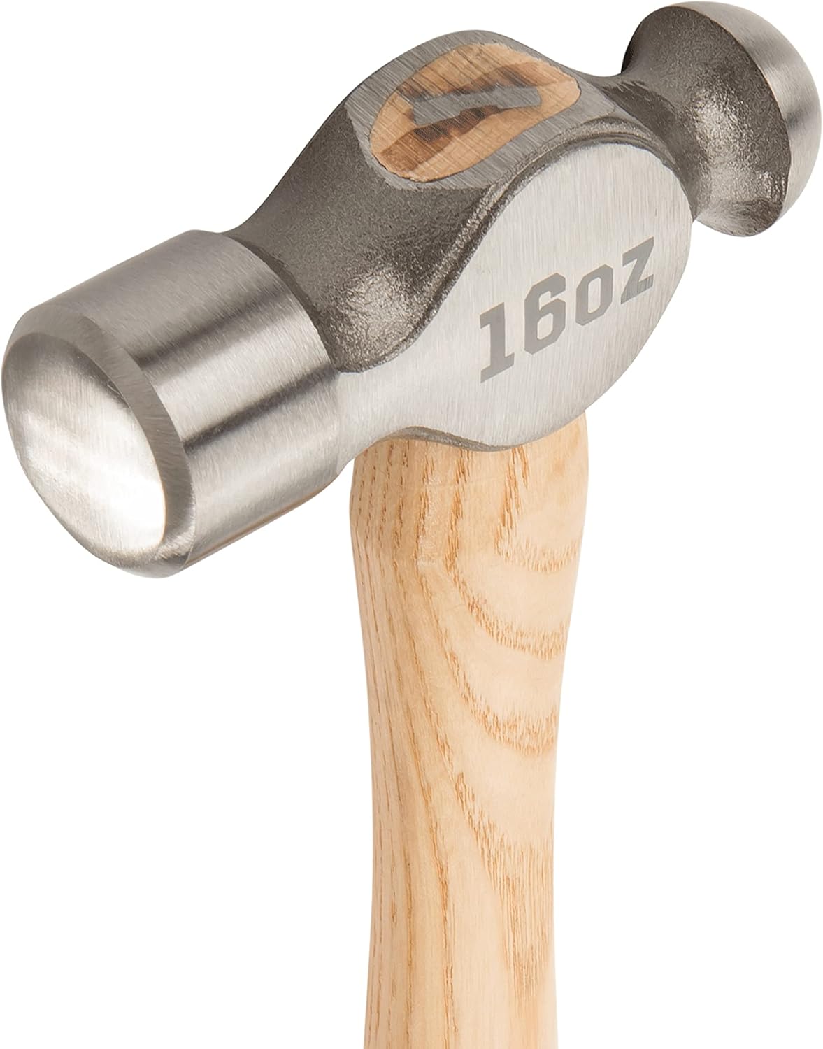 Alternative view of ESTWING Sure Strike Ball Peen Hammer - 16 oz Metalworking Tool with Forged Steel Head & Hickory Wood Handle - MRW16BP