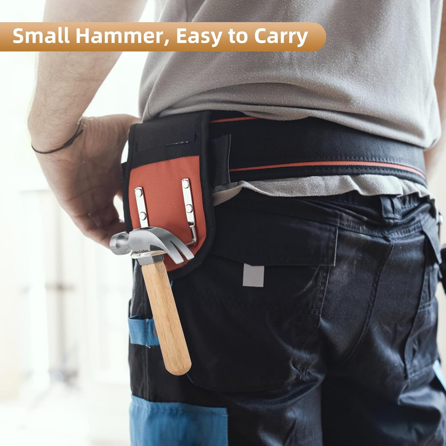 Claw Hammer With Wood Handle and Steel Head, 8 OZ Small Hammer for House & DIY