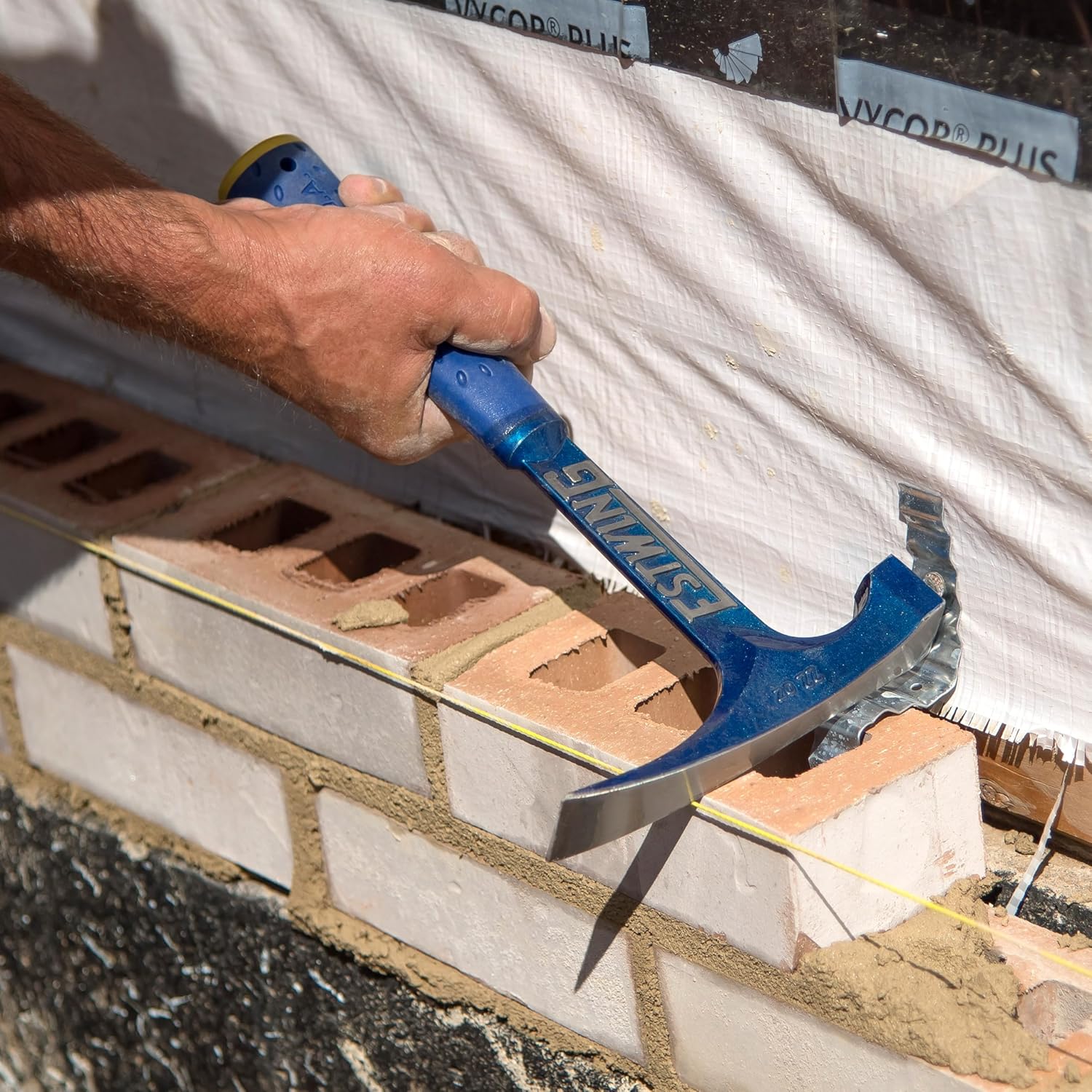 ESTWING Bricklayer's/Mason's Hammer - 22 oz Masonry Tool with Forged Steel Construction & Shock Reduction Grip - E6-22BLC