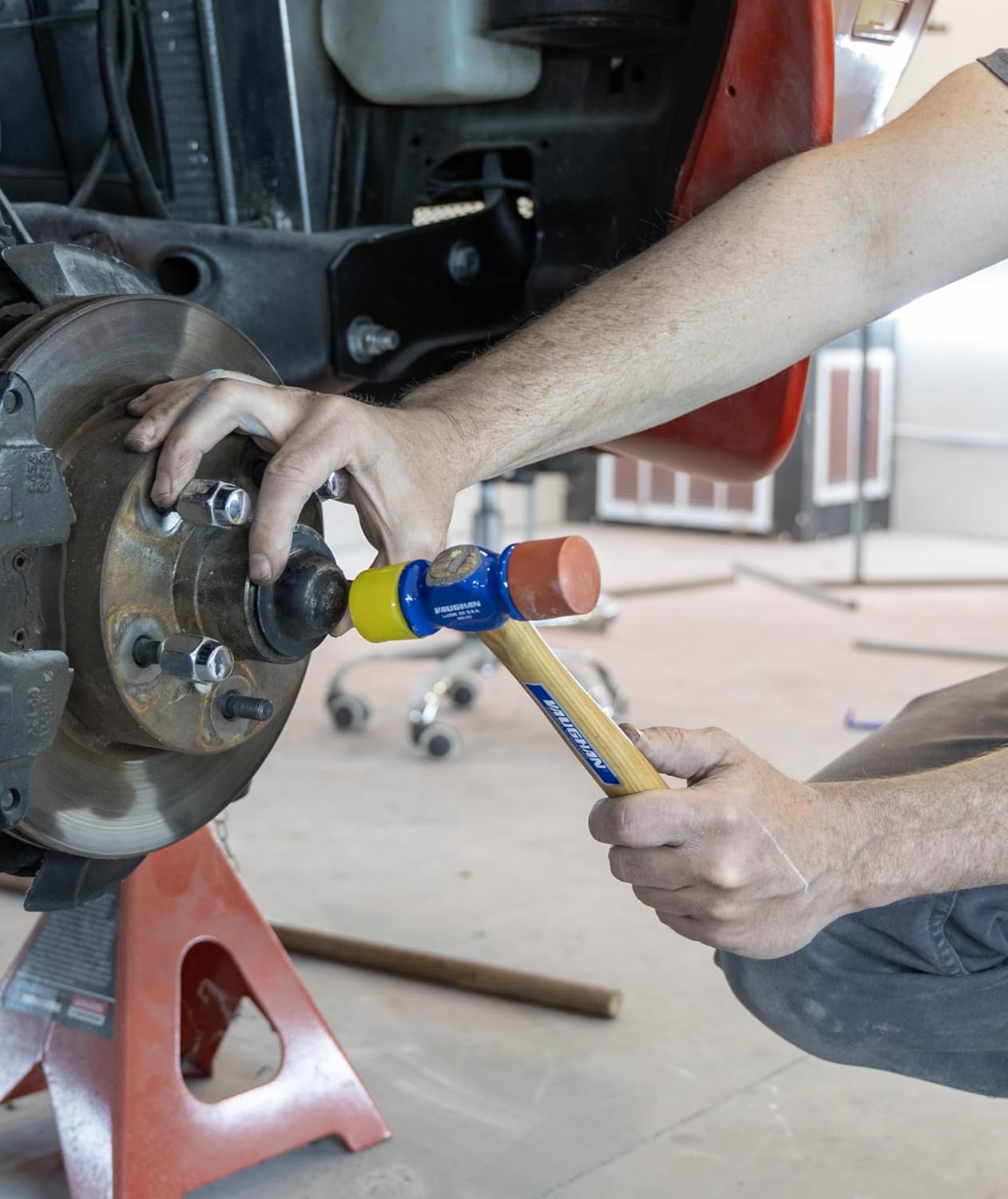 VAUGHAN Soft Face Hammer, American High Carbon Steel Head, 12 oz, Made In The USA, SF12, VN19410