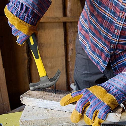 3-Piece Hammer Set – 16 oz Claw Hammer, Tack Hammer & Double-Sided Rubber Mallet – Shock-Absorbing Grips, Durable Fiberglass Handles & Polished Steel Heads