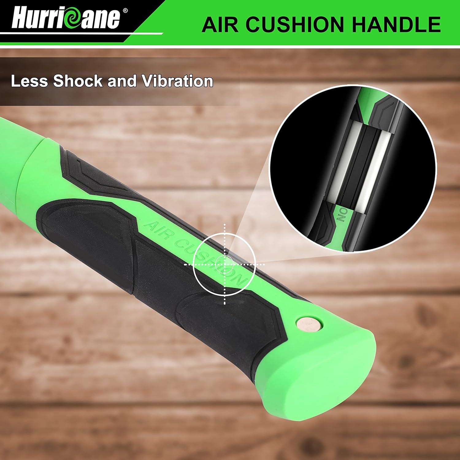 Alternative view of HURRICANE 20 oz Claw Hammer with Magnetic Nail Holder, Straight Rip Claw Hammer with Shock-Absorbing Handle, Heavy Duty One-piece Forged Hammer