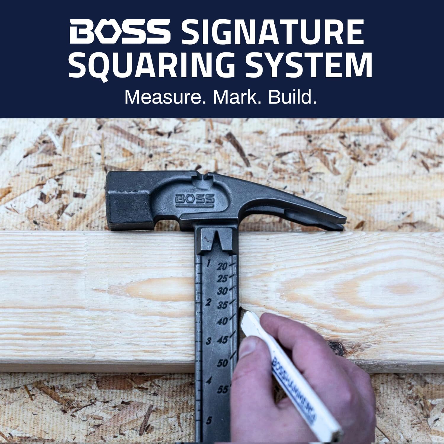 Boss Hammer 16 oz. Pro Plus Titanium Hammer - Ti64 Construction Grade, New Side Nail Extractor, 20% Thicker Handle, 1/4" Tether Hole, Milled Face - Made in the USA - BHPPS16TIM