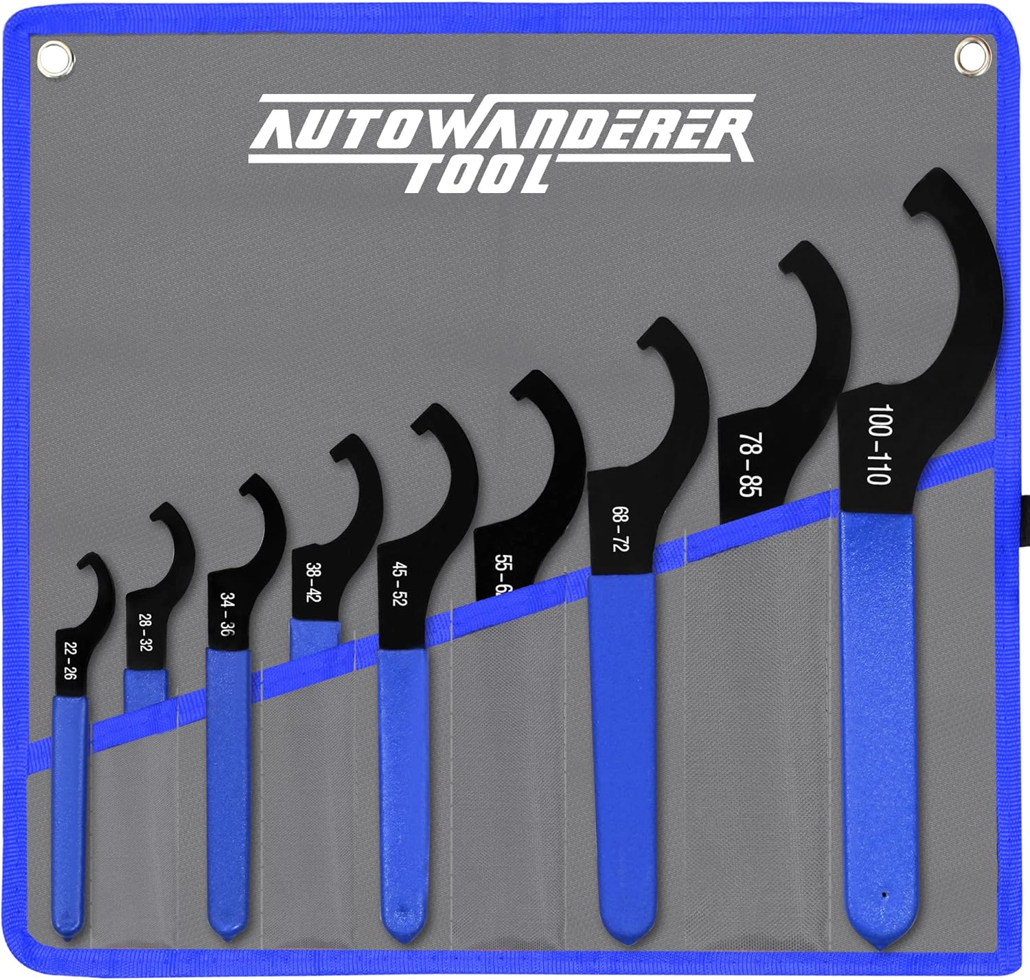 Coilover Wrench, Adjustable Spanner Wrench Set Universal Carbon Steel Shock Spanner for Most Coil Over Shock Adjustments