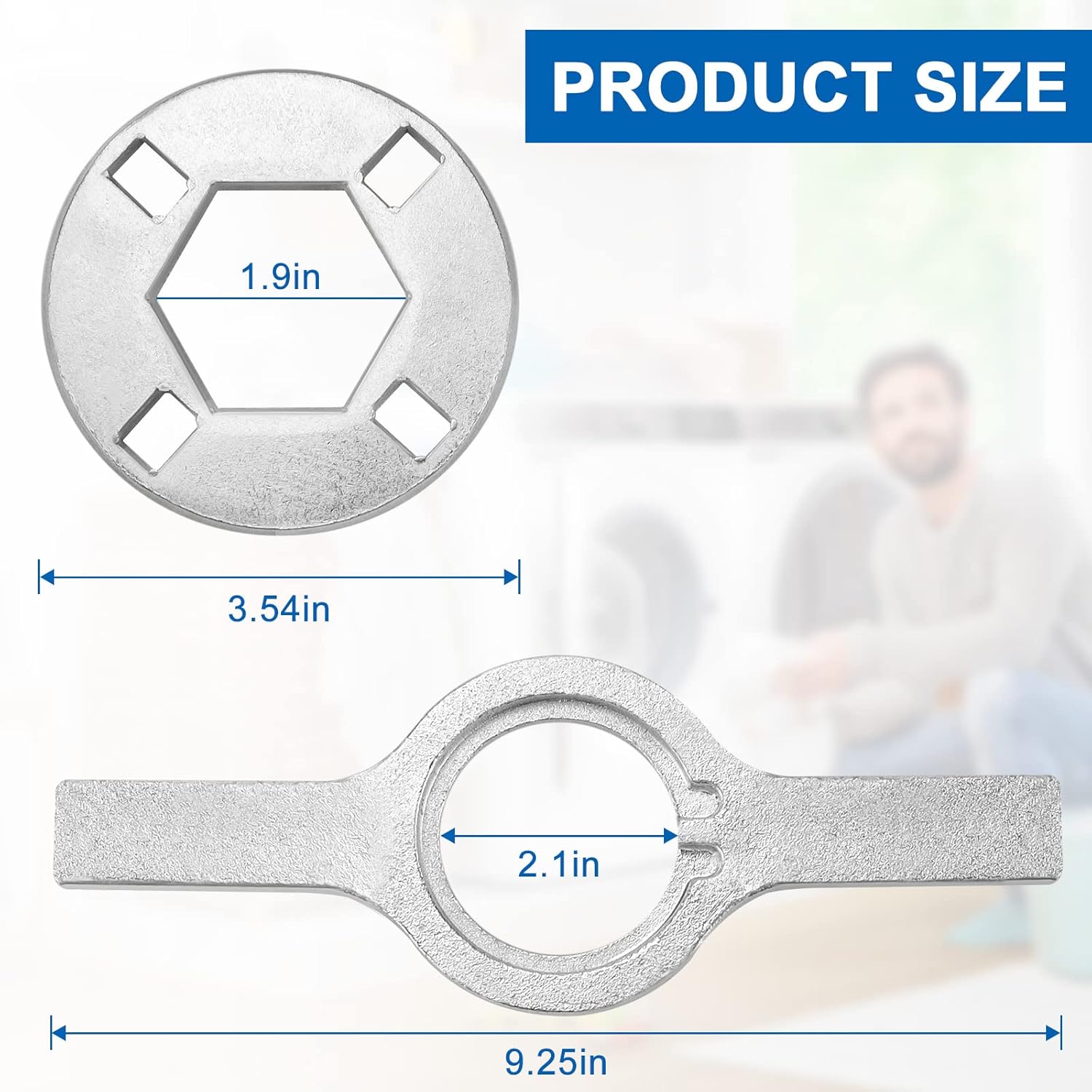 AMI PARTS TB123A Washing Machine Spanner Wrench Fit for G-E Whirl-pool Washer Parts, 1-11/16 Inch tub nut wrench Replaces TB123B ERTB123A AP6832671 AP4503397