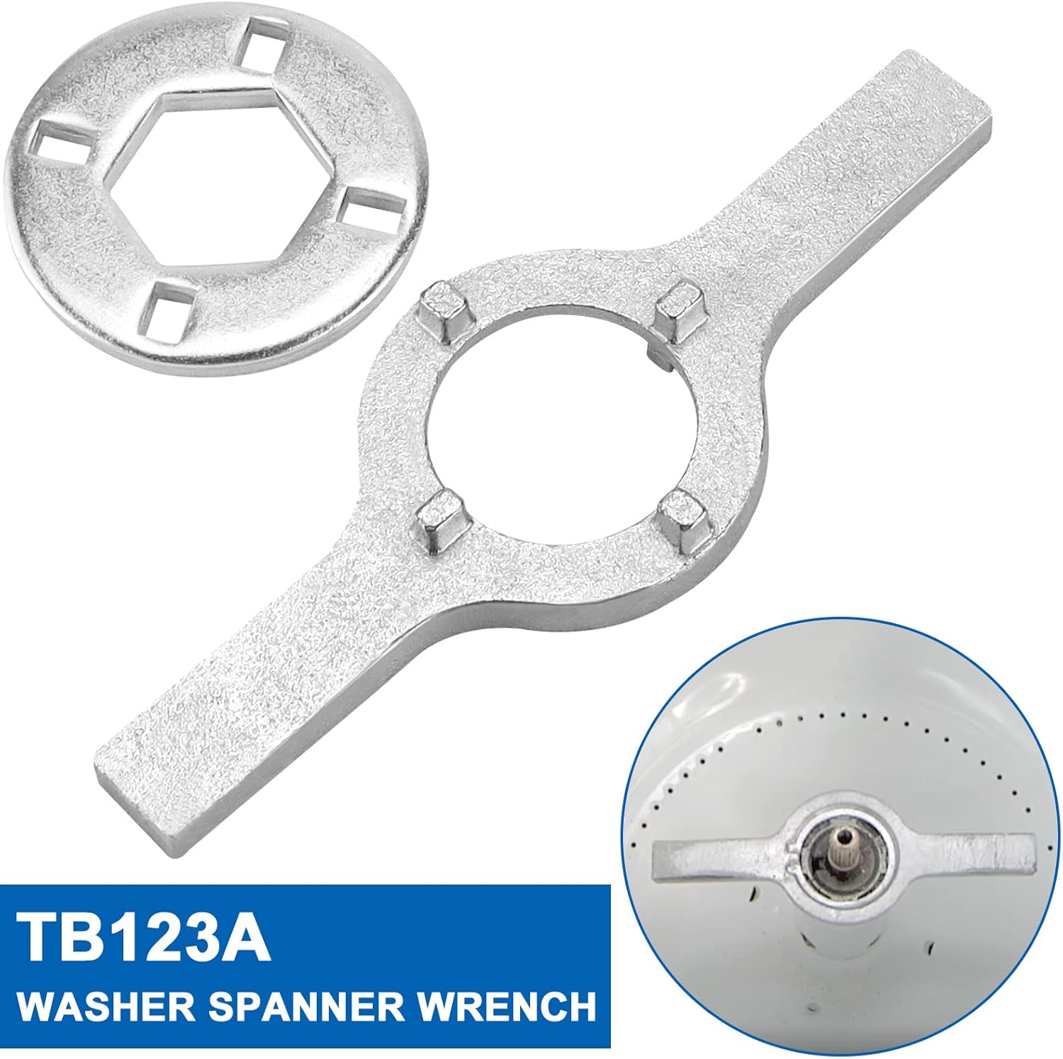 Alternative view of AMI PARTS TB123A Washing Machine Spanner Wrench Fit for G-E Whirl-pool Washer Parts, 1-11/16 Inch tub nut wrench Replaces TB123B ERTB123A AP6832671 AP4503397