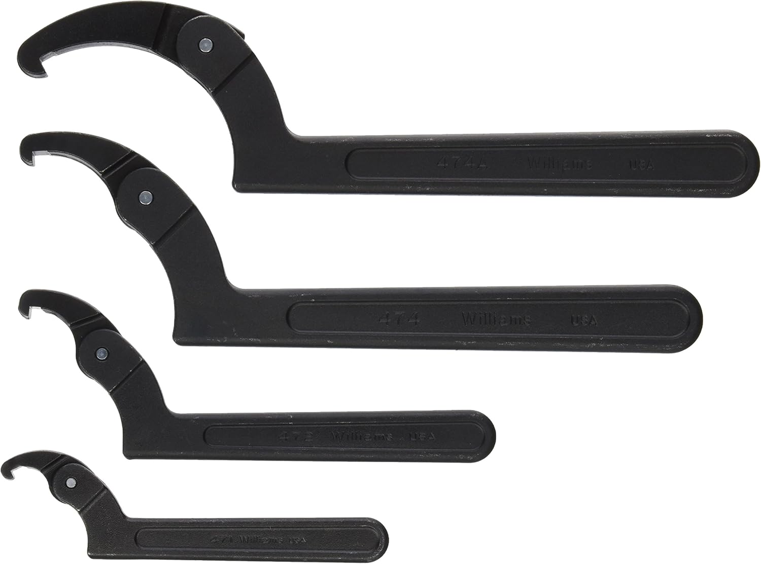 Alternative view of Williams 2" to 4-3/4" SAE Adjustable Pin Spanner Wrench, Heavy-Duty Design for Lock Nut Rings, Collars & Bearing Adjustments in Demanding Industrial Environments