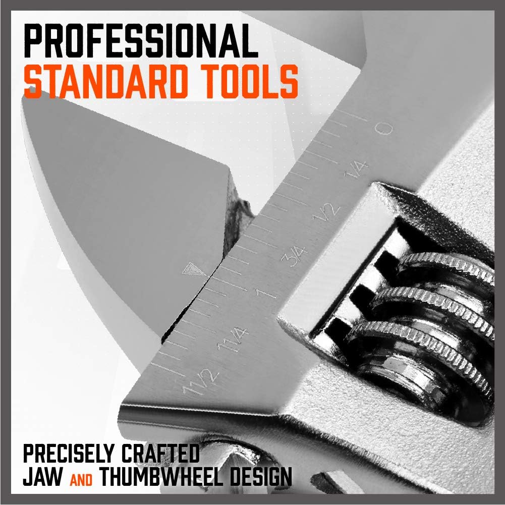 Alternative view of HORUSDY 4-Piece Adjustable Wrench Set, CR-V Steel, Adjustable Wrenches Set(6-inch, 8-inch, 10-inch, 12-inch)