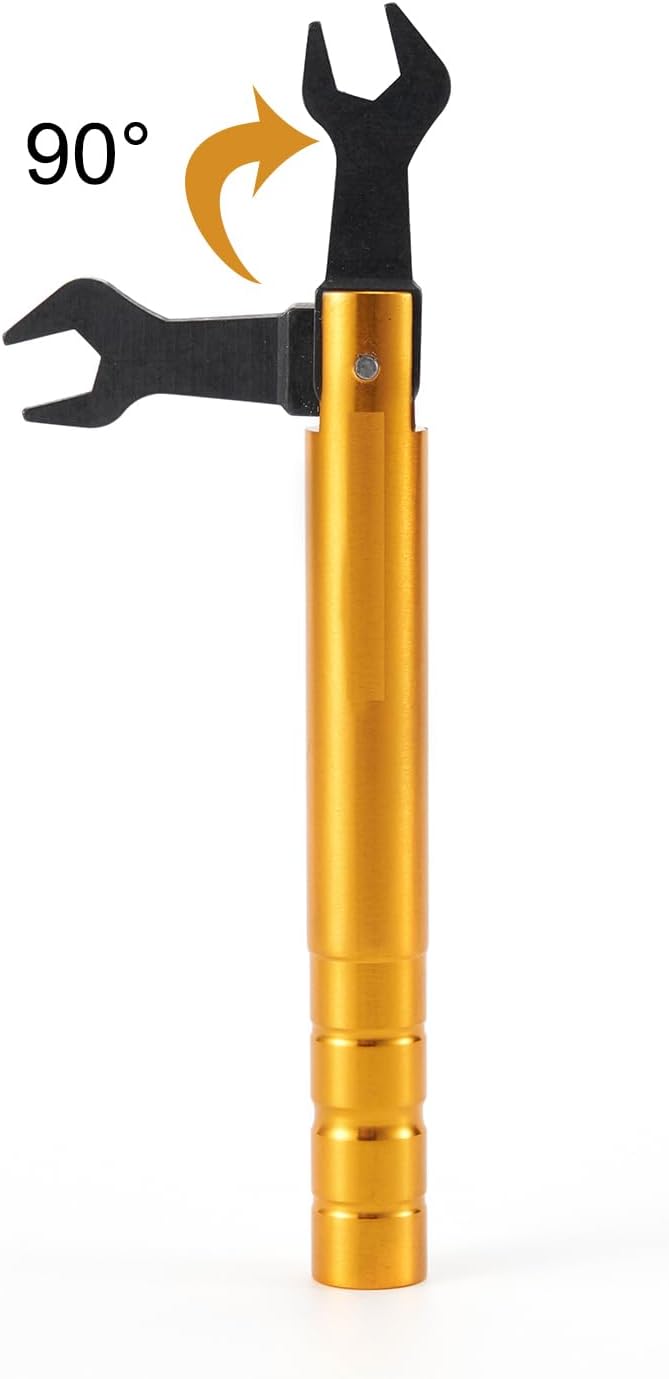 ThreeH 2 Pack Torque Wrench RF Connector 5/16'' Drive Size 1 Nm SMA Torque Wrench 8mm Opening Portable Spanner