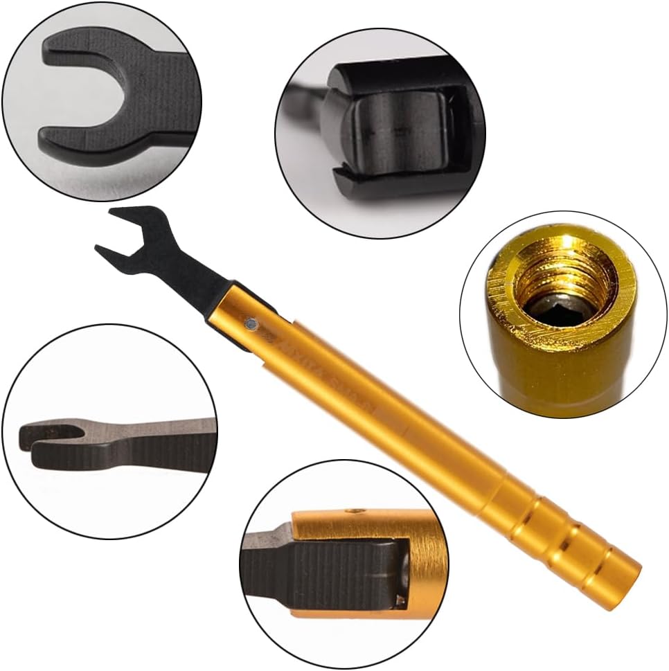 Alternative view of ThreeH 2 Pack Torque Wrench RF Connector 5/16'' Drive Size 1 Nm SMA Torque Wrench 8mm Opening Portable Spanner