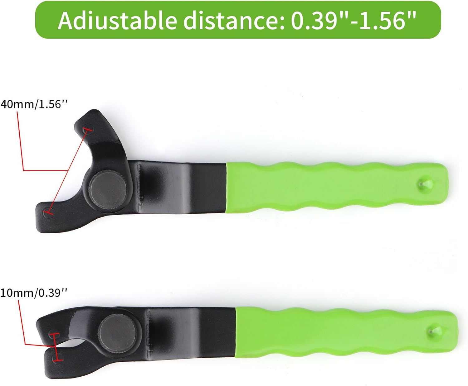 KINMINGZHU Adjustable Pin Wrench for Angle Grinder Machine,Grinder Spanner u200BWrench (Green)
