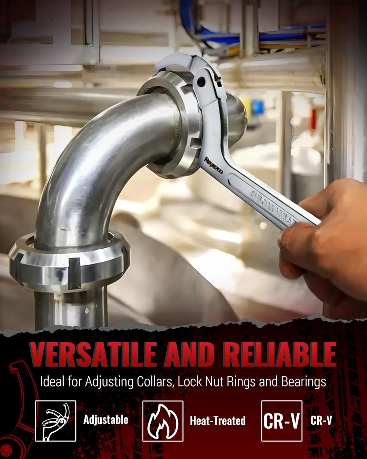 Spanner Wrench Set with Changeable Heads, 11 Pcs Adjustable Spanner Wrench Tool for Hydraulic Ram Cylinder, Mechanical Machine, Equipments Vehicles