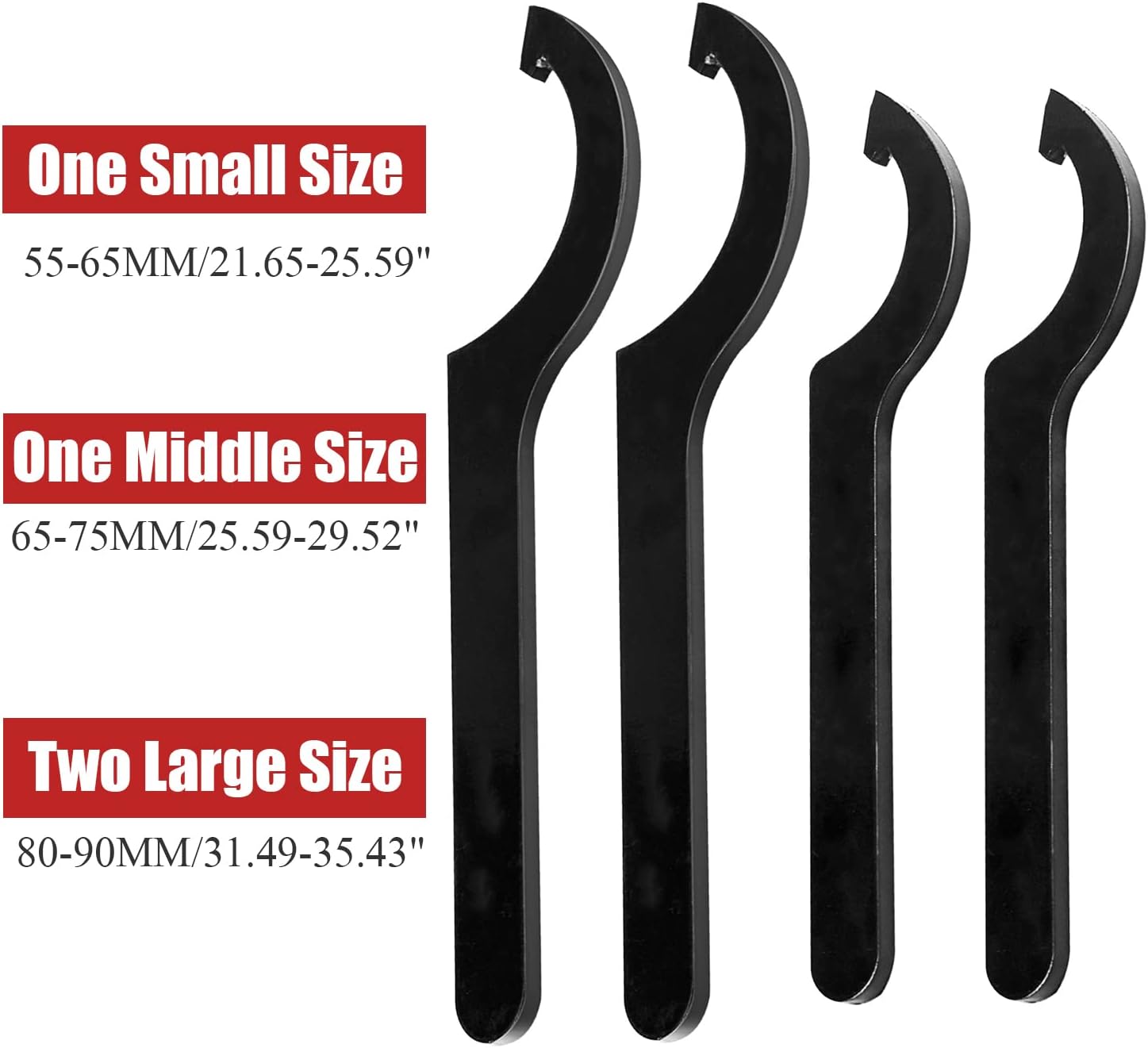 Alternative view of Coilover Adjustment Tool Compatible for Coilovers - K Sport, Skunk 2, Apexi, Megan Racing - 2 Large Steel Spanner Wrenches + 1 Small Wrench