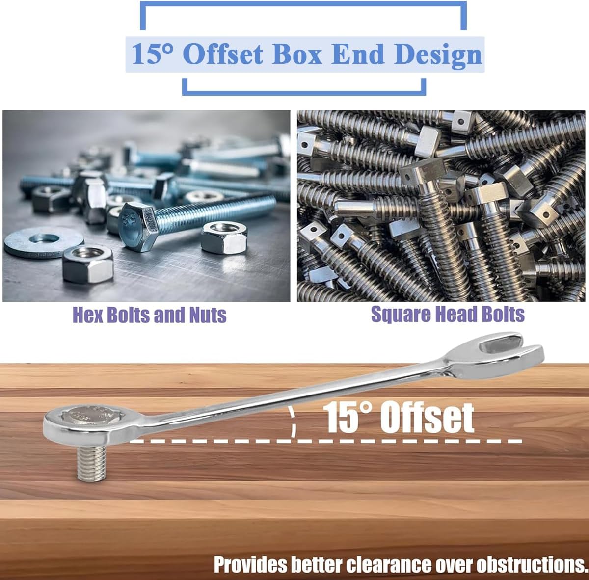 Alternative view of Wolfride 10pcs Mini Metric Wrench Set, Open and Box End Ignition Wrench Set Small Combination Wrench Sets Dual-purpose Spanner Tool 4mm-11mm