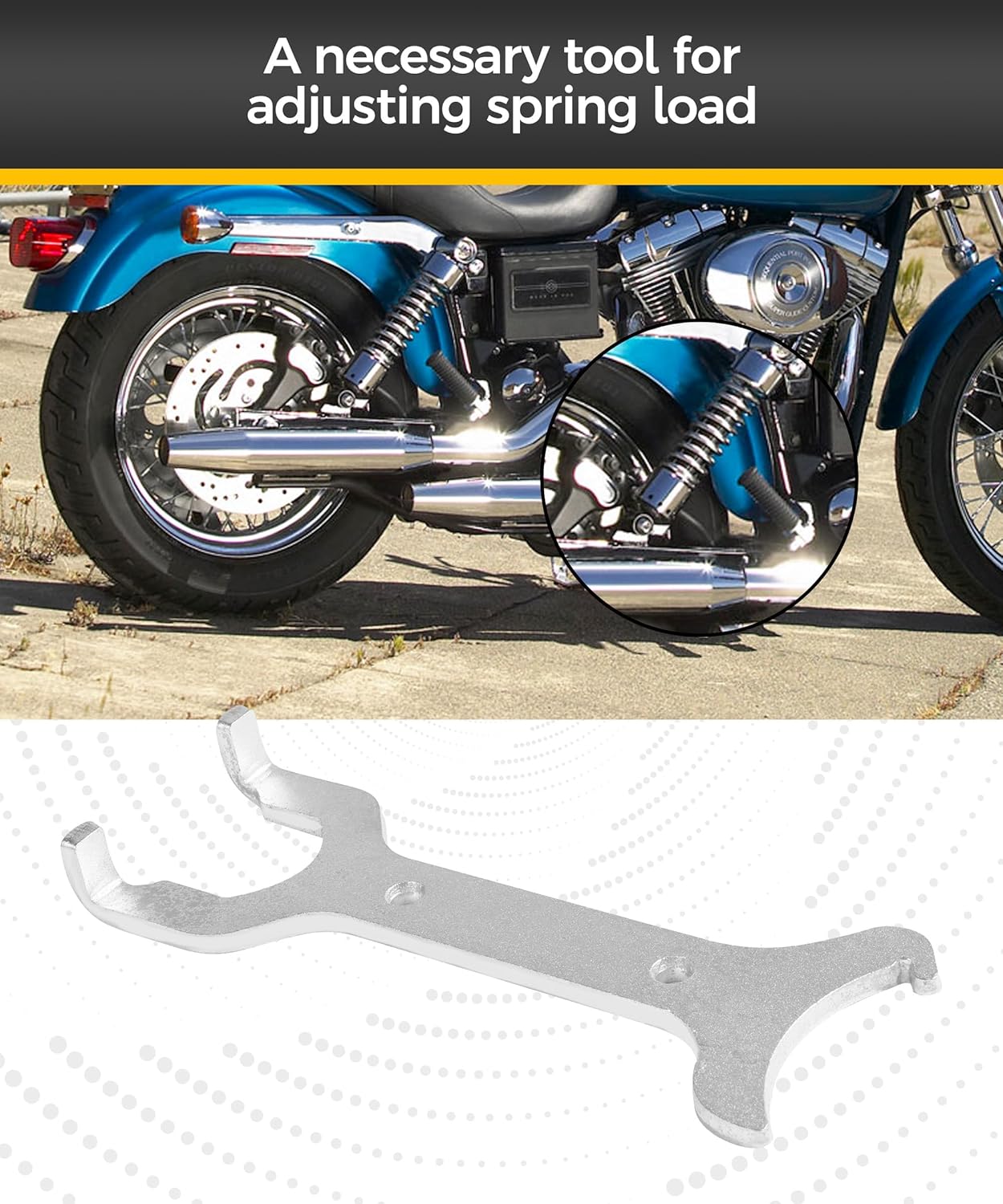 Spanner Wrench,Motorcycle Shock Spanner Wrench,Shock Adjustment Tool,Car Accessories Shocks Spanners Wrenchs,Automotive Tool,Fits Most Model with Mechanically Adjustable Rear Shocks Absorbers