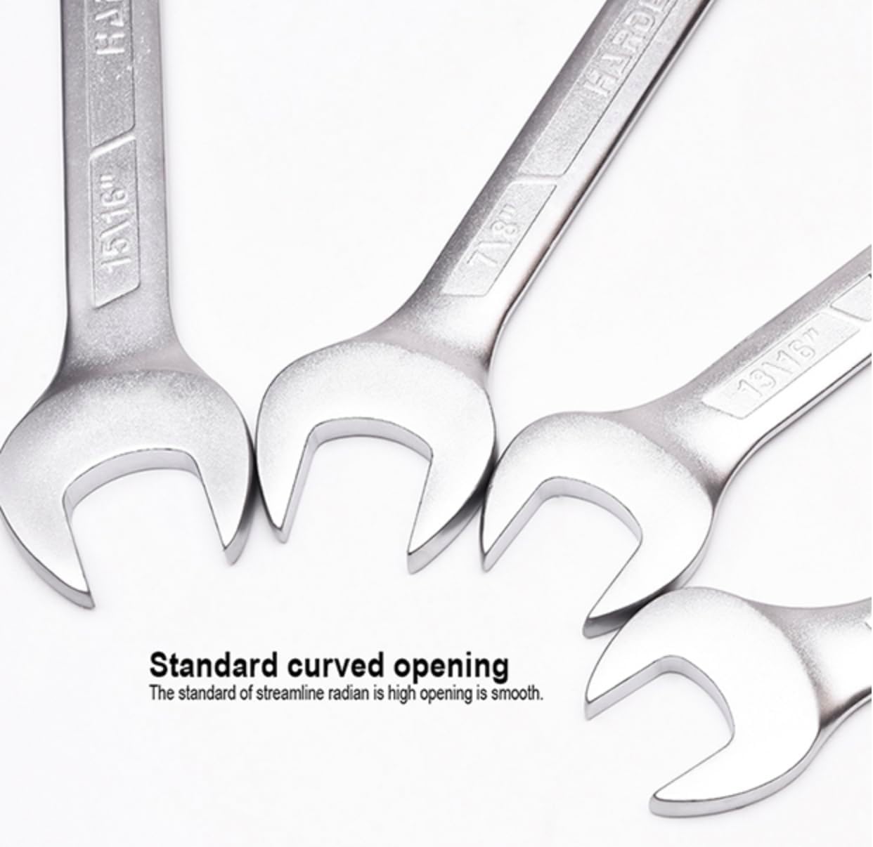 Edward Tools 8 Piece Pro Combination Wrench Set SAE - 8 Wrench Sizes 5/16” up to 3/4” - Heavy Duty Carbon Steel with Mirror Polish - Inch Spanner Set with Angle Ends