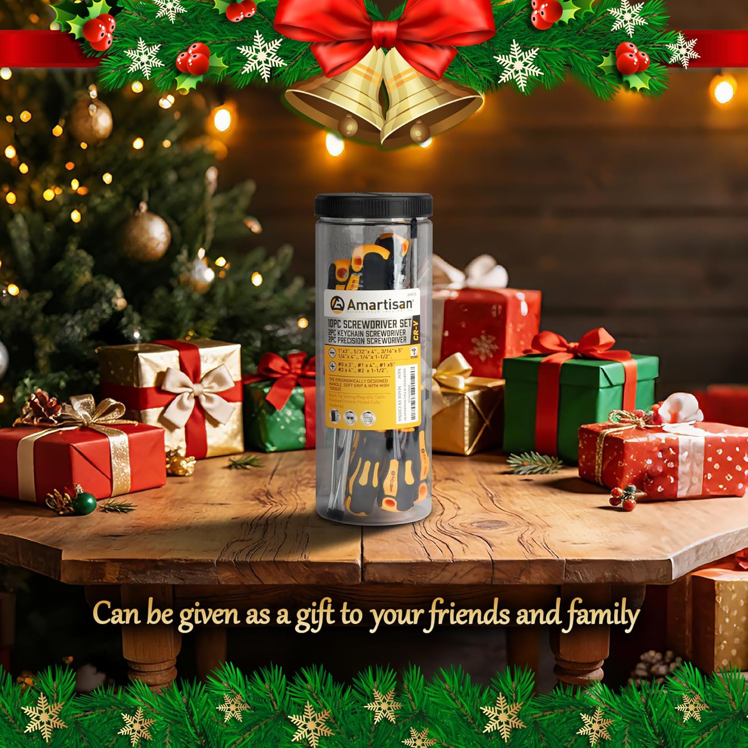 Alternative view of Amartisan 10-Piece Magnetic Screwdrivers Set, 5 Phillips and 5 Slotted Tips Professional Cushion Grip Screwdriver Set