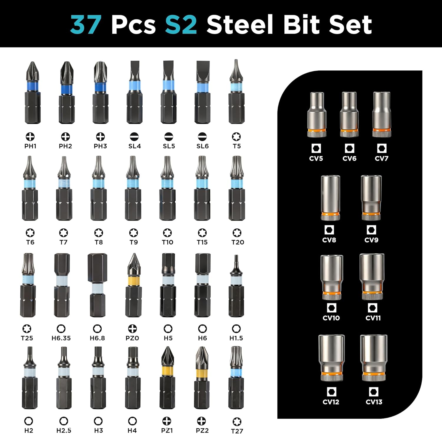 STEELITE 40 in 1 Ratchet Screwdriver Set with Detachable Handle, 180° Ratchet Head, Magnetic Tool Kit with Case for Computer, Electronics Repair, Ideal for Home, DIY, and Maintenance