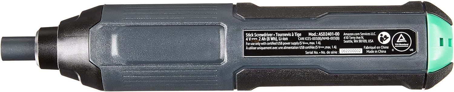 Alternative view of Amazon Basics by SKIL 4V Cordless Stick Screwdriver with 10-Piece Bit Set and USB Cable