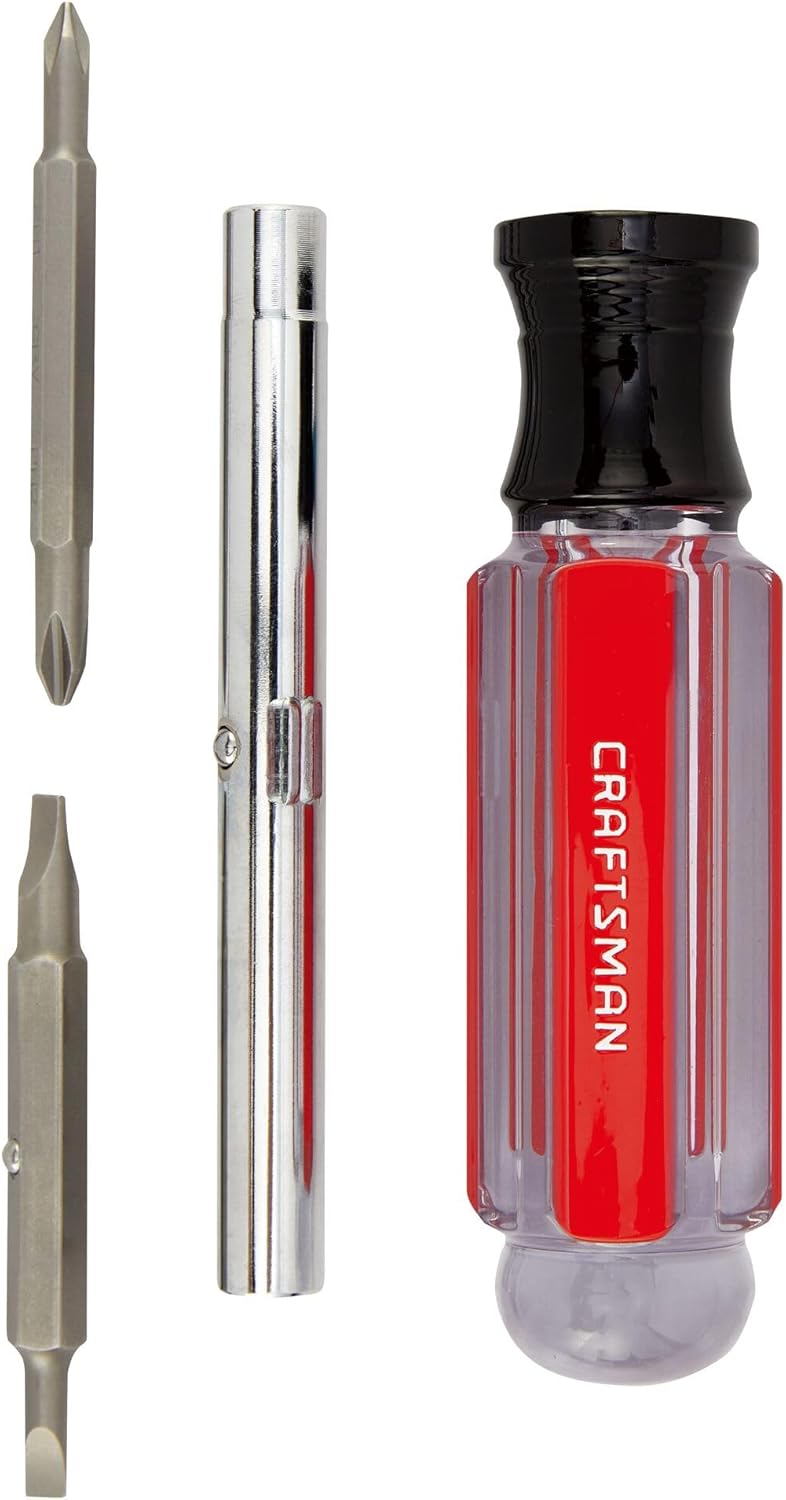 Alternative view of CRAFTSMAN Screwdriver Multi-Bit Set, 6 in 1, Acetate Handle (CMHT66052)