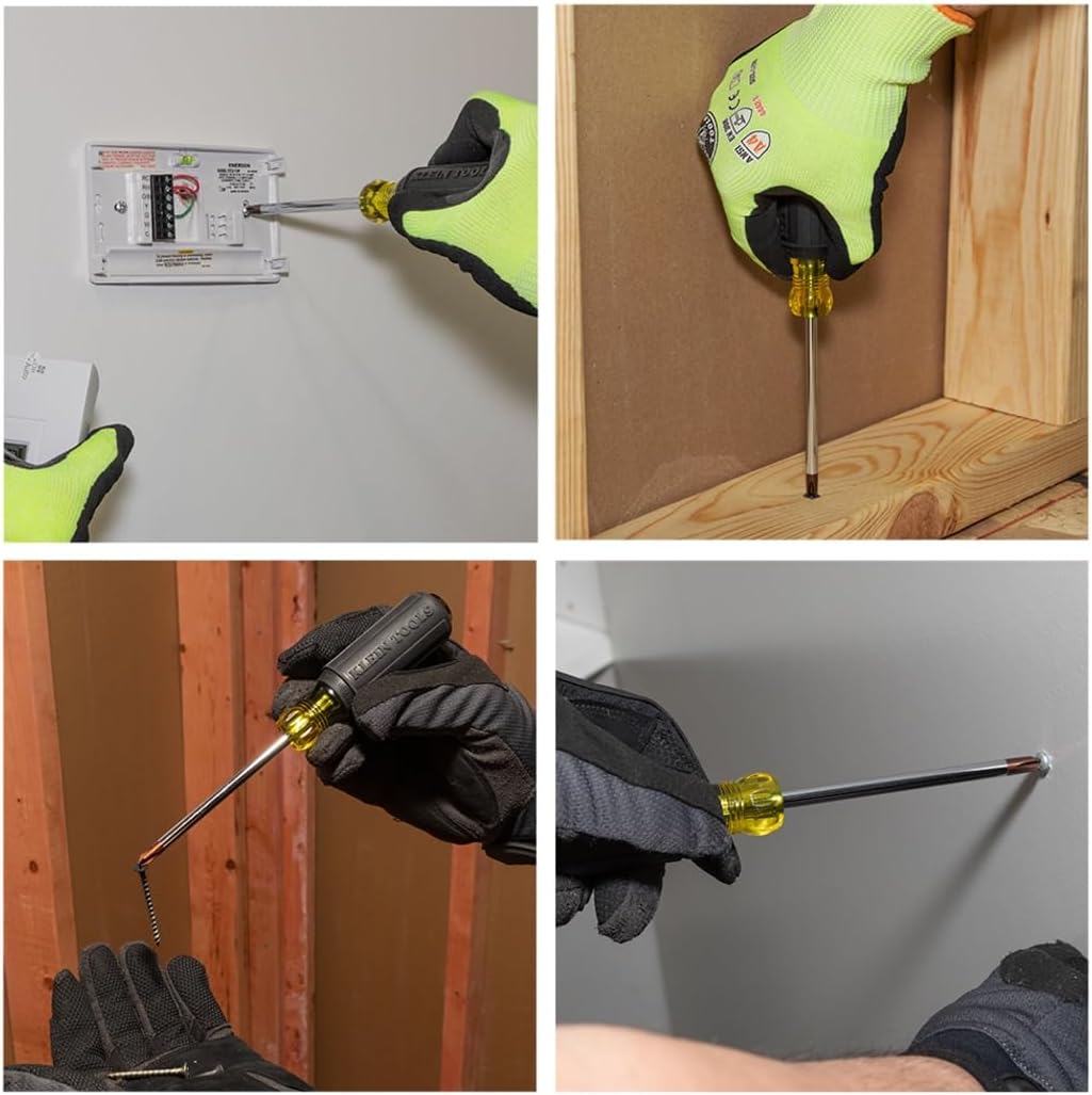 Alternative view of Klein Tools 85076 Screwdriver Set, Made in USA, Slotted and Phillips Screwdrivers with Non-Slip Cushion-Grip Handles and Tip-Ident, 7-Piece