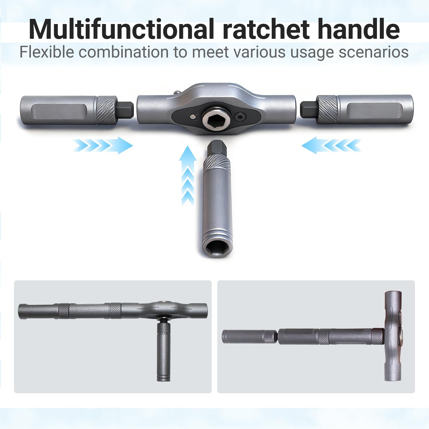 Alternative view of 24 in 1 Magnetic Ratchet Screwdriver Set, S2 Steel Bits, DIY Combination Flexible Shaft, Suitable for Furniture Assembly, Precision Electrical Appliance Repair, Bicycle Tools