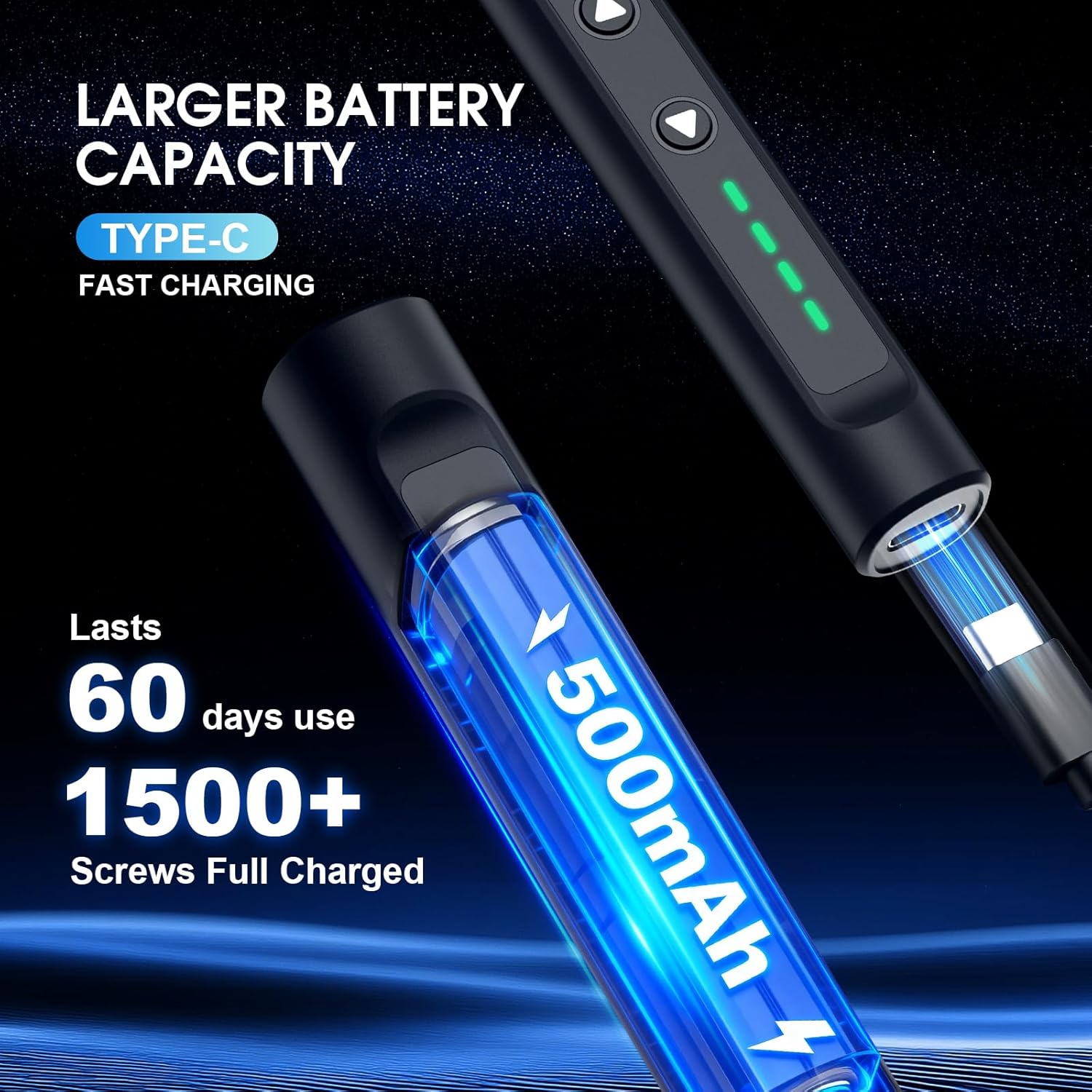 Alternative view of XicForte Mini Electric Screwdriver Set, 56 in 1 Cordless & Rechargeable Precision Kit with 52 S2 Magnetic Bits for Electronics, Phone, Laptop, Glasses, PC Repair