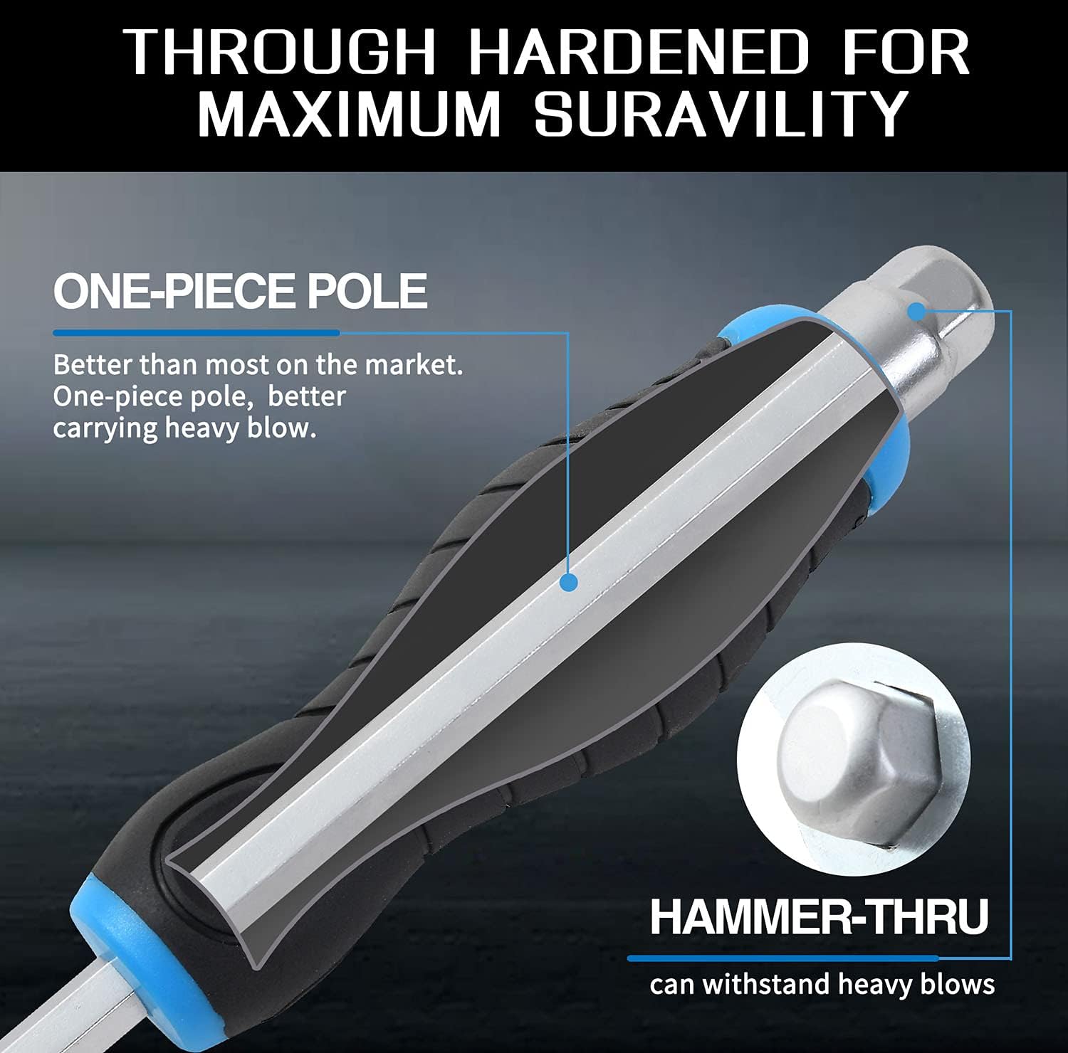 Alternative view of Sunplux 12-Piece Magnetic Screwdriver Set, Heavy Duty Screwdriver Set Go-Thru Steel Blades, High Torque 6 Phillips & 6 Flat Head Tips Screwdrivers Set with Case