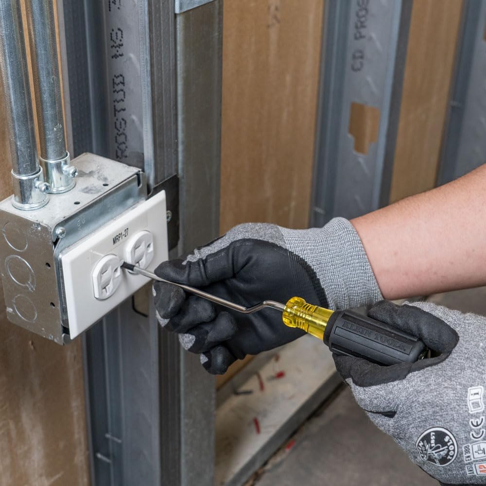 Klein Tools 670-6 Screwdriver, Made in USA, 3/16-Inch Cabinet Tip, Rapi-Driv, 6-Inch Shank