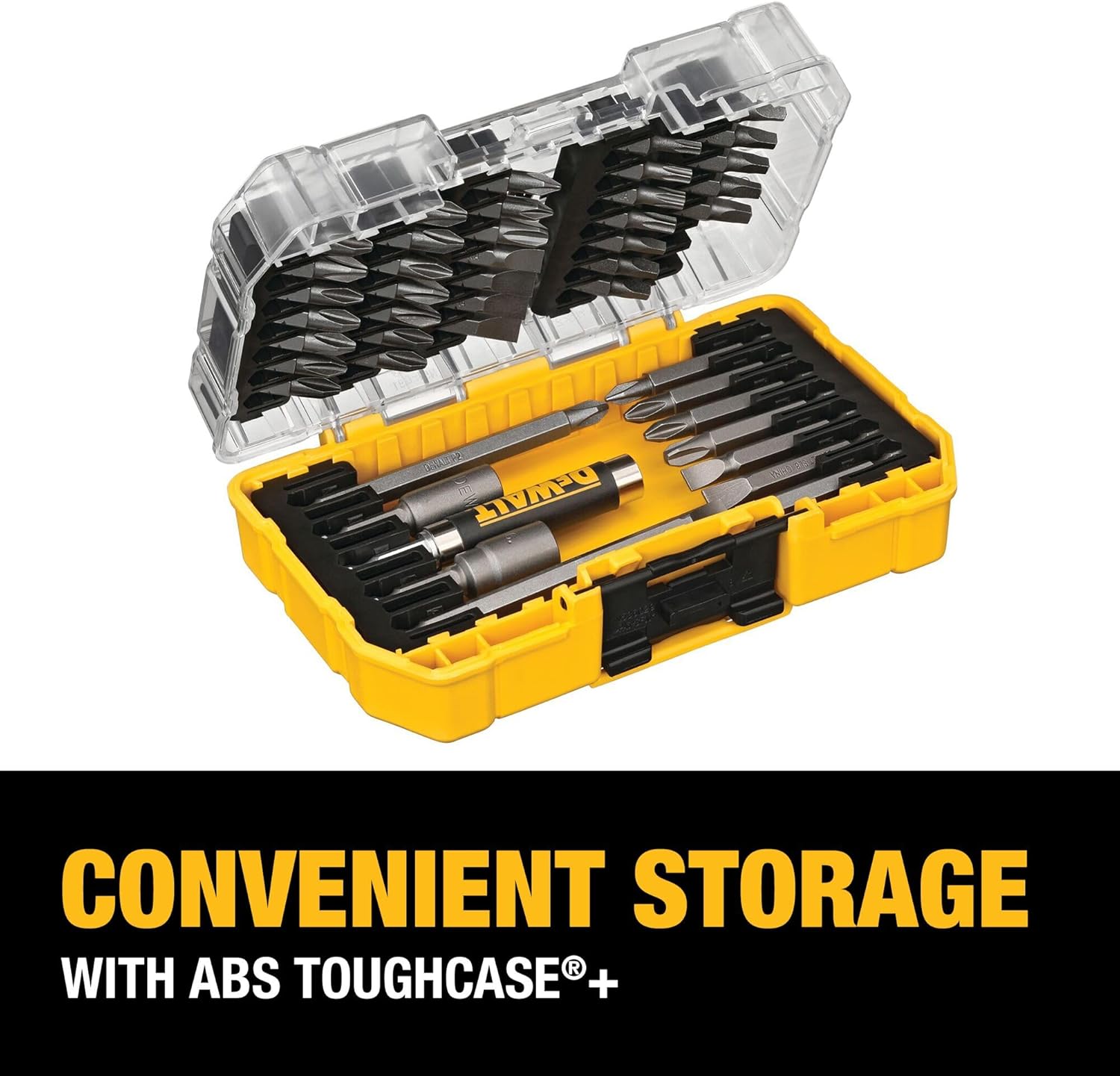 Alternative view of DEWALT Screwdriver Bit Set with Tough Case, 45-Piece (DW2166), Grey/Silver Screwdriving Set with Tough Case